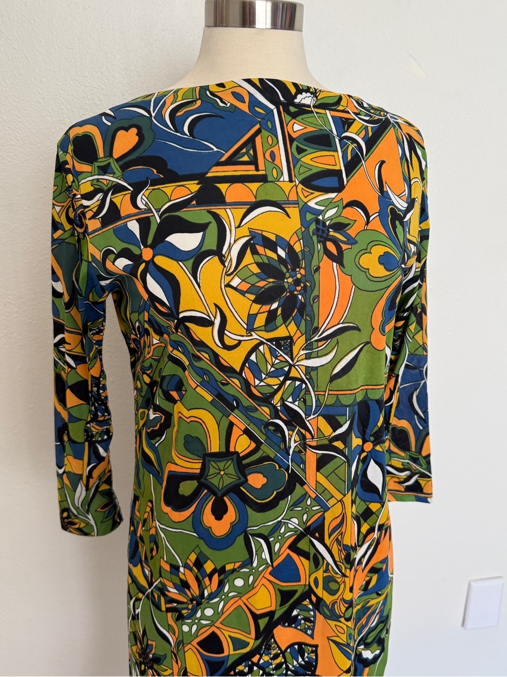Vintage 60s Psychedelic Mod Shift Dress Abstract Floral Groovy Carol Brent